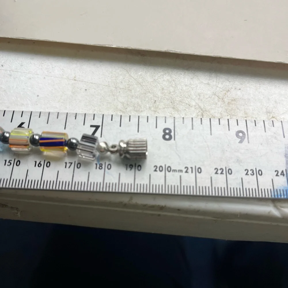 Handmade Furnace Glass Multicolor Beaded Bracelet Magnetic Clasp Jewelry - Picture 4 of 4